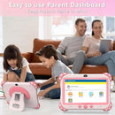 Kids Tablet 7 inch Tablet for Kids Wifi Kids Tablets 32G Android 10 Dual Camera Educational Games Parental Control, Toddler Tablet with Kids Software Pre-Installed Kid-Proof YouTube Netflix (Pink) by TinyTreasures Baby Boutique