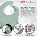 Abiie Ruby Wrapp Silicone Bibs for Babies with Front Pocket - Waterproof Bib - Stain Resistant - Silicone Toddler Bibs by TinyTreasures Baby Boutique