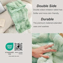 Bcareself Faux Fur Blanket Two Sided Ultra Soft Fluffy Reversible Fuzzy Throw Blanket for Women Men Double Sided Ombre Faux Luxe Faux Fur Thick Minky Blanket for Couch Bed by CozyNest Decor