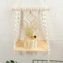 Mong Handmade Macrame Wall Hanging Shelf, Boho Indoor Rope Plant Pot Basket Hanger Holder, Rope Plant Hanger for Wall Decor Indoor Outdoor by GreenHaven Gardens