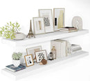 White Floating Shelves for Wall, 48 Inch X 12 Deep Shelves for Room Wall Mounted，2" Thick Heavy Duty Holds 75lbs Floating Shelf for Bedroom Bathroom Kitchen Laundry Room, Set of 2 by CozyNest Decor