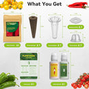 Salsa Garden Seed Pod Kit for AeroGarden, iDoo, Ahopegarden Hydroponic System, 400+ Seeds Includes Red Chili, Green, Yellow, and Purple Bell Pepper, Cucumber, Red/Golden Cherry Tomato (7-Pod) by GreenHaven Gardens