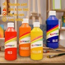 Washable Paint Set for Kids 6 Colors, Non Toxic Kids Painting Set, Tempera Bulk Paint 8 oz, Classroom Paints for Toddlers Art, craft, Home Finger Paints projects by TinyTreasures Baby Boutique