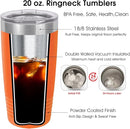 Personalized Gifts, Travel Coffee Mug, Engraved Tumbler with Names and Text, Personalized Cups Double Walled Insulated Coffee Cup for Travel, Work, Gym, Gift for Her, (Orange, 20oz) by TinyTreasures Baby Boutique