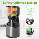 Cold Press Juicer, 5.3" Wide Feed Chute Juice Extractor Machine with 400W, High Juice Yield, Slow Masticating Juicer for Whole Vegetables & Fruits, Deep Grey by CozyNest Decor