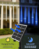 Solar Christmas Lights Outdoor Meteor Shower Lights Christmas Tree Lights Icicle light Snow Falling Rain String Lights Cascading LED Lights for Halloween Xmas Holiday Party Home Patio Mall Decor by GreenHaven Gardens