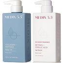MEDIX Fragrance Free Firming Retinol Body Lotion + Collagen Peptides Cream 2pc Skincare Set | Crepey Skin Treatment | Anti Aging Body Cream & Face Moisturizer For Crepe Skin, Cellulite, & Wrinkles by TinyTreasures Baby Boutique