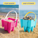 Sand Castle Building Kit, Beach Toys, Beach Bucket, Set of 4 Sand Castle Molds for Kids, Gift Toy for Ages 1 2 3 4 5 6 7 8 9, Older Kids and Toddlers, Sandcastle Building Kit Pail for Kids by TinyTreasures Baby Boutique