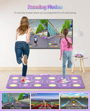 Dance Mat for Girls Boys - Wireless Dance Pad for TV with Camera, Plug and Play Double User Dance Mat Game, Danceing Mat for Family Games, Christmas and Birthday Gift Toys for Kids and Adults by TinyTreasures Baby Boutique