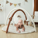 Razee Baby Gym Mat Infant Activity Gym Mudcloth Baby Activity Center with Play Mat with 5 Toys for Babies as Shower Use by TinyTreasures Baby Boutique