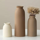Ceramic Vase Set-3, Small Flower Vases for Decor, Modern Boho Farmhouse Style, Decorative Vases for Pampas Grass & Dried Flowers, Distressed Finish (Earth Tone) by GreenHaven Gardens