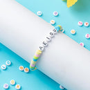 1400pcs Letter Beads, 6x6 mm Acrylic Alphabet Beads, Beads for Jewelry and Bracelet Making, in 28 Grid Box (White and Colorful) by TinyTreasures Baby Boutique