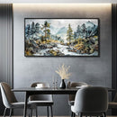 PHAOHUAXM Large Wall Art For Bedroom Wall Decor For Living Room Office Home Decoration Rivulet View Painting Forest Tree Landscape Watercolour Canvas Pictures Ready To Hang Black Framed 20x40 In by CozyNest Decor