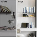 VONDERSO Metal Bookends White, 2 Pairs Metal Bookends Heavy Duty for Shelves Decor Home Office, Unique White Book Ends Supports Anti-Slip for Kids Girls by CozyNest Decor