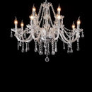 LIUMANG Modern Elegant 12 Lights K9 Crystal Glass Chandelier Pendant Ceiling Lighting European Style for Dining Living Room Bedroom Transparent,12 E12 Bulbs Required by CozyNest Decor