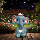 Solar Garden Outdoor Statue Elephant with 4 LED Lights,Lawn Decor Statue for Patio, Balcony,Yard Ornament,Ideal Gift for Christmas,Women,Mom,Grandma,Birthday or Unique Housewarming by GreenHaven Gardens