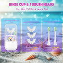 Kids Electric Toothbrush, U Shaped Toothbrush Kids Sonic Automatic Brush with Cup 5 Brush Head 6 Sonic Clean Modes IPX7 Waterproof Unicorn Design Rechargeable Smart Timer for Children 2-7 by TinyTreasures Baby Boutique