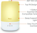 Crane Ultra-Quiet 3-in-1 Humidifier for Baby with Essential Oil Tray, 7-Color Sleep Light, 1 Gallon Top-Fill Tank, Ideal for Bedroom by TinyTreasures Baby Boutique