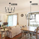 Modern Black Farmhouse Chandeliers, 8-Light Industrial Metal Chandelier Lighting, Classic Candle Hanging Pendant Light Fixtures for Kitchen Bedroom, Dining Room, Living Room,Foyer by CozyNest Decor