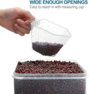 VERONES Large Tall Airtight Food Storage Containers, 10 PACK Plastic Airtight Kitchen & Pantry Organization, Ideal for Flour & Sugar Plastic Canisters with Labels by CozyNest Decor