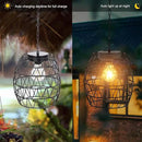 Hanging Solar Lantern Outdoor Waterproof, Metal Lantern Bright Solar Outdoor Lights with Edison Bulb for Garden Patio Yard Decoration by GreenHaven Gardens