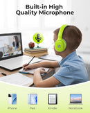 seenda Kids Wireless Active Noise Cancelling Headphones, 60H Playtime, Safe Volume (74/85/94dB), Bluetooth 5.4, Type-C Foldable Headphones with Mic for School, iPad, Airplane, Travel, Green by TinyTreasures Baby Boutique