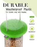 Bird Feeder Premium Hard Plastic for Wild Bird Feeders for Outdoors, Tube Bird Feeders for Outdoors Hanging,14 Inch 6 Port Lawn,Pack of 1 by CozyNest Decor