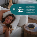 Homedics Sleep Better Portable Sound Machine, Night Light,12 Soothing Sounds Including White Noise, Rain, and Thunderstorm, Ultra-Portable Design, Auto-Off Timer, Ideal for Travel & Baby Sleep, Black by TinyTreasures Baby Boutique
