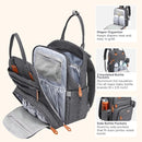 BabbleRoo Diaper Bag Backpack - Baby Essentials Travel Tote - Multi Function Waterproof Diaper Bag, Travel Essentials Baby Bag with Changing Pad, Stroller Straps & Pacifier Case - Unisex, Dark Gray by TinyTreasures Baby Boutique