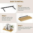 72 Inch Floating Shelves, 72 x 9 Rustic Wooden Fireplace Mantel, 9 Inch Floating Shelf for Wall, Farmhouse Wall Shelves for Home Storage & Display, Oak Color, Set of 1 by CozyNest Decor