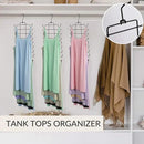 ZEDODIER 6 Pack Tank Top Hanger, Space Saving Bra Hangers, Non-Slip Hanging Sport Bras Holder, Closet Organizers and Storage for Camisoles Tank Tops Bras Ties Swimsuits Strappy Dress, Black by CozyNest Decor