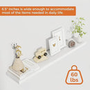 Fun Memories 36Inch Floating Shelves for Wall 2 Pack Wood Shelves for Kitchen, Bathroom, Bedroom Wall Mounted Rustic Wood Floating Shelf with Invisible Brackets for Books, Storage, Decor, White by CozyNest Decor