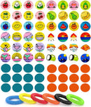 360Pcs Mosquito Patches Stickers,Natural Plant Based Individually Wrapped Mosquito Stickers with 6 Pack Mosquito Repellent Bracelets for Kids Adult Outdoor Hiking, Camping, Travel by TinyTreasures Baby Boutique