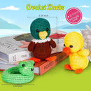 ekaus Crochet Kit for Beginners, Crochet Kit with Step-by-Step Video Tutorials, Crochet DIY Knitting Supplies for Adults Kids, Crochet Ducks(45%+ Yarn) by TinyTreasures Baby Boutique
