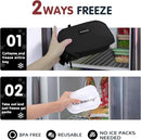CERBONNY Small Cooler Bag Freezable Lunch for Work School Travel,Leak-proof Bag,Small Insulated For Kids/Adults,Freezer Bags,Freezable Snack Bag,Mini Fit Yogurt Black by TinyTreasures Baby Boutique