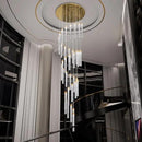 Chandeliers for Living Room 38-Lights Modern Crystal Light Extra Large Chandelier Light Fixture Entryway Foyer High Ceiling Chandeliers Lighting with Sloping Ceiling (Gold Chandelier) by CozyNest Decor