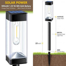 Solar Pathway Lights 8 Pack LED Waterproof Solar Outdoor Lights, Upgraded Stainless Steel Driveway Lighting with Tungsten Filament Bulb for Yard, Landscape, Garden, Walkway, Lawn, Path by GreenHaven Gardens