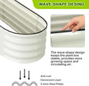 2 Pcs 4.5x2x1.5ft Oval Raised Garden Bed,Galvanized Raised Beds,Open-Ended Base Metal Raised Planter Beds,Garden Bed Outdoor,Planter Raised Boxes for Vegetables,Flowers,Tool-Free Asse,White by CozyNest Decor