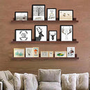 AZSKY Floating Shelves Wall Mount Deep Walnut for Wall Storage 36 Inch Rustic Picture Photo Ledge Shelf with Lip Nursery Book Shelves for Kids Room Bedroom Bathroom Living Room Kitchen Decor Set of 3 by CozyNest Decor