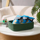 Large Shallow Organizing Baskets 15x11x5.1 Inches - Rope Woven Storage Bins for Bathroom, Shelves, Cube Closet, Green 2 Packs by CozyNest Decor