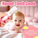 Baby Hair Brush and Comb Set, 4Pcs Baby Soft Bristles Brush Cradle Cap Brush Hair Comb for Newborns Toddlers Boys Girls (Pink) by TinyTreasures Baby Boutique