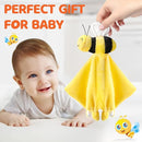 Pro Goleem Bee Loveys for Babies Soft Security Blanket Baby Snuggle Toy Stuffed Animal Blanket Unisex Lovie Baby Gifts for Infant and Toddler Yellow 12 Inch by TinyTreasures Baby Boutique
