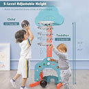 Costzon Kids Basketball Hoop, Toddler Sports Activity Center w/ 5 Adjustable Height Levels, Basketball Soccer Golf Game Set, Indoor Outdoor Basketball Hoop Set Gift for Baby Infant by TinyTreasures Baby Boutique
