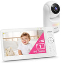 VTech [2025 Upgrade Baby Monitor with 7" IPS Screen, Pan Tilt Zoom Camera, No WiFi Video Baby Monitor with Camera and Audio, Multi-Color Night Light, 2-Way Talk, Lullabies, Advanced HQ Max by TinyTreasures Baby Boutique