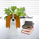Brown King Cavalier Dog Planter Plant Pots,Cute Garden Dog Flower Planter,Dog Planters Birthday Gifts for Women,Office,Indoor/Outdoor Decor（9.45 * 8.66 * 13.39in） by GreenHaven Gardens