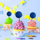 75 Pieces Royal Blue Cake Balls Topper Decorations Foam Cupcake Topper Mini Balloon Cake Topper Balls Cake Picks for Cake Deco Birthday Party Wedding by TinyTreasures Baby Boutique