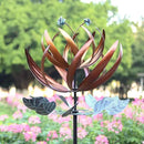 Wind Spinners for Yard and Garden, Wind Spinners Outdoor Large Metal, 84 inch Kinetic Wind Spinner & Wind Sculptures, Windmill Decor(Lotus) by GreenHaven Gardens