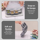 Silicone Baby Food Freezer Tray 2Pack Perfect Food Storage Containers for Homemade Baby Food, Fruit Purees, Breastmilk, Vegetable (Grey + Tan) by TinyTreasures Baby Boutique