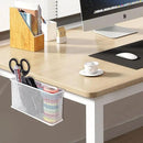 White Magnetic Basket, Magnetic Shelf Pencil Holder for Refrigerator, Wire Mesh Magnetic Bin, Magnetic Organizer Whiteboard Desktop Storage, 6.29"x2.28"x3.54" by CozyNest Decor