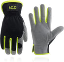 HANDLANDY Leather Work Gloves for Men & Women, Reinforced Durable Garden Gloves, Cowhide Working Glove for Gardening by GreenHaven Gardens